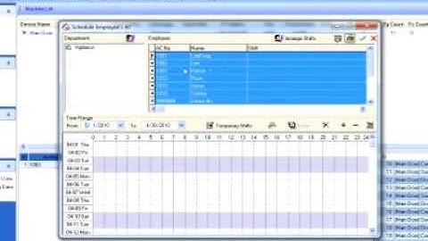 Vigilance Time Attendance Software - VAMS - Employee Schedule