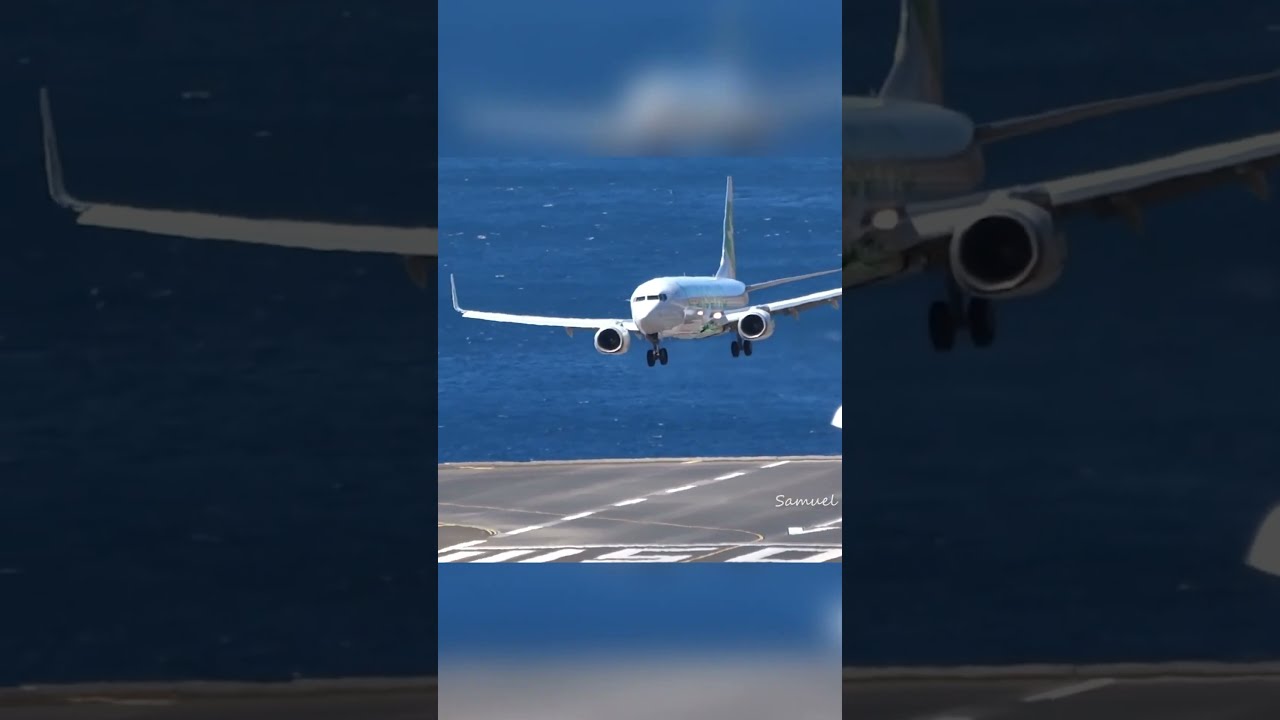 INREDIBLE Crosswind Landing At Madeira Crosswinds