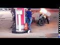 Malappuram petrol bunk  bike fire accident cctv