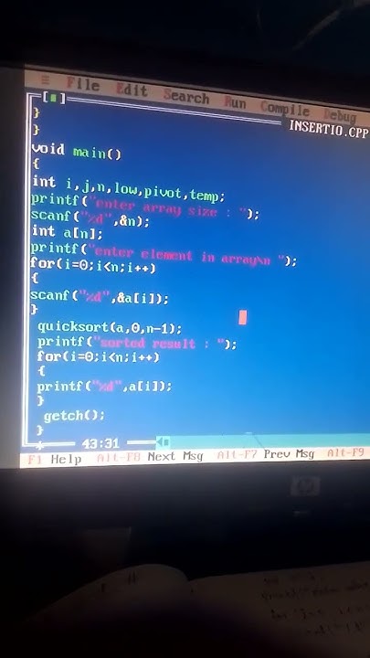 Selection Sorting codding in c language - YouTube