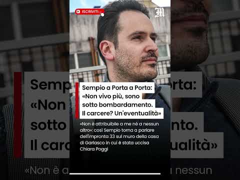 Video Garlasco, Sempio a Porta a Porta: «Non vivo più. Il giorno peggiore?»