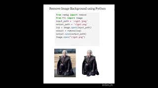 Remove Image Background using Python Code #removeimagebackground #python #coding