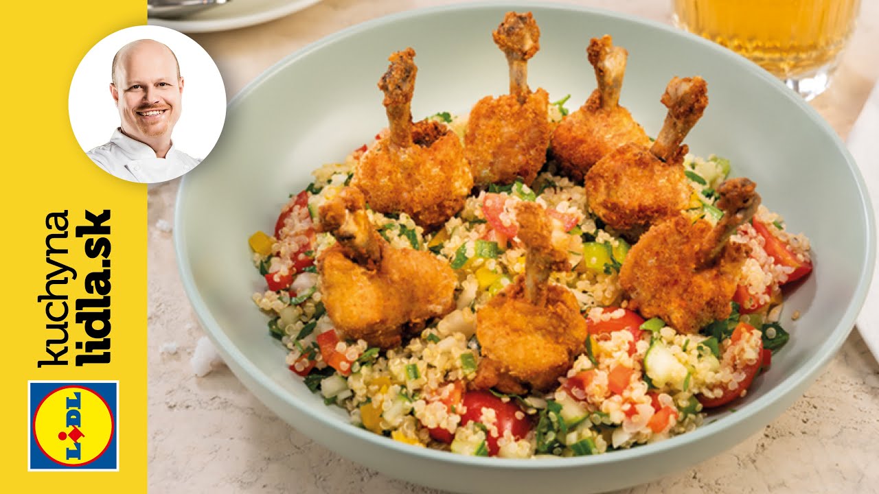 Chrumkavé kuracie krídla s quinoou a zeleninou 🥗 | Roman Paulus | Kuchyňa Lidla