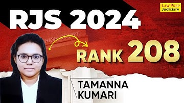 RJS 2024 Mock Interview | Tamanna Kumari | Rank 208 | RJS Result 2024 | Full Mock Interview