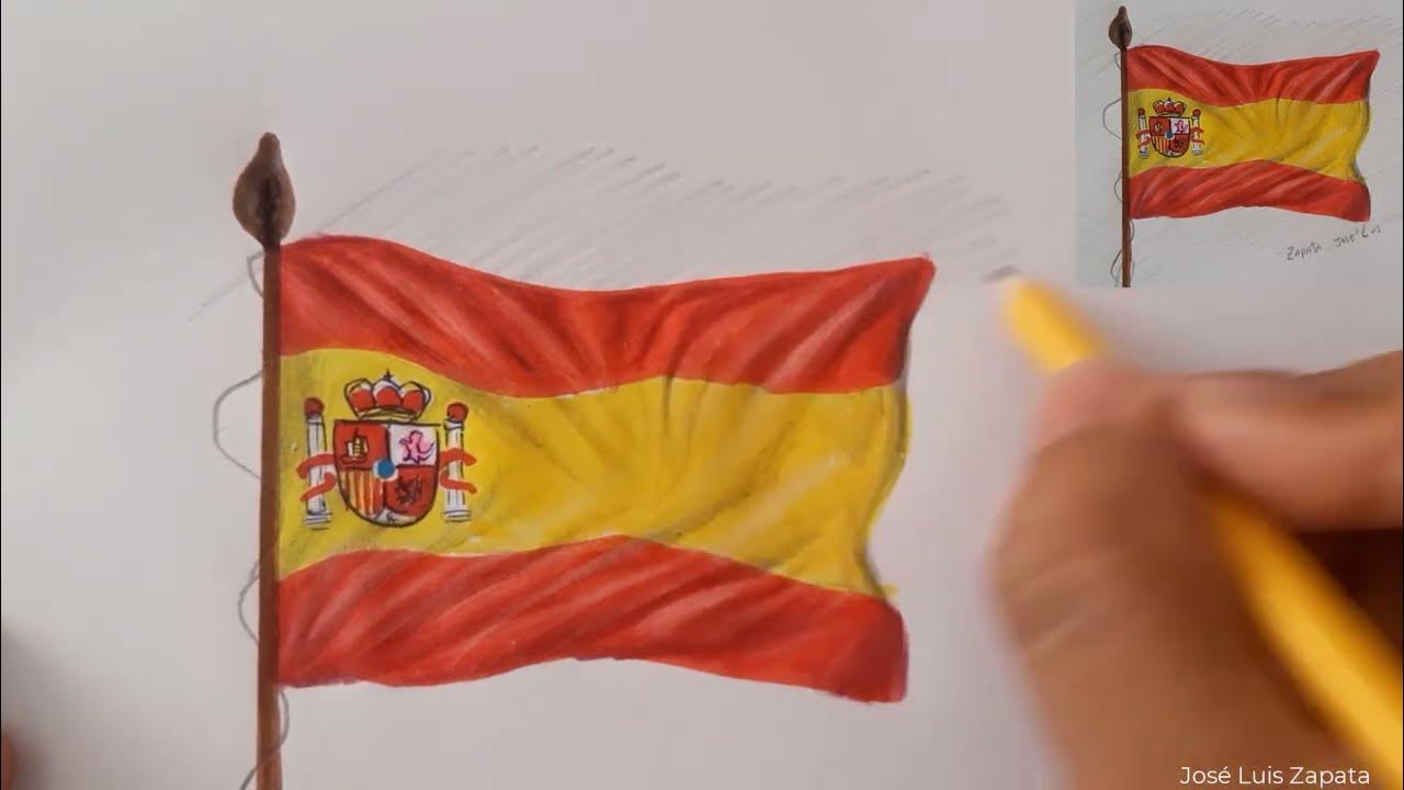 Comment Dessiner Le Drapeau De L espagne Comment dessiner le drapeau de l'Espagne - YouTube