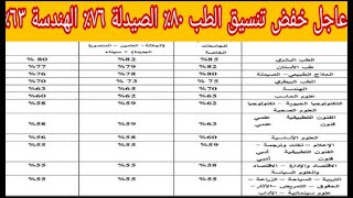 خفض تنسيق الثانوية العامة 2021 لجميع المراحل وجميع الكليات الان مباشر وعاجل