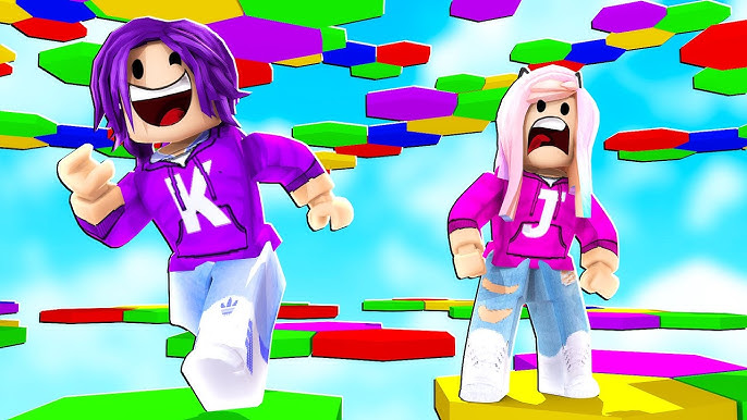 CUEIO: O chão vai cair! (Roblox)  Color Block Gameplay em Desenho