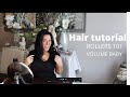 HAIR TUTORIAL 2020/ HOT ROLLERS/ chat with me while I get ready! a great way for fullness and volume