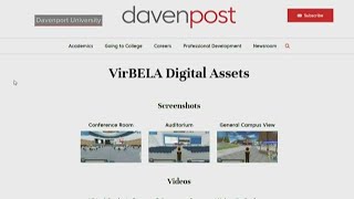 Davenport enters a virtual world