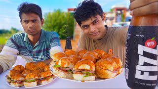 Masala Pav Sandwich Eating Challenge | Indian Street Masala Pav Challenge | Bhukkad No 1