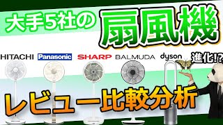 【扇風機おすすめ】大手5社の強み、弱みとは？【レビュー比較：日立、パナソニック、シャープ、バルミューダ、dyson】