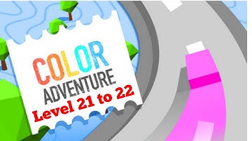 Color Adventure Level 21 & 22 | Draw the Path | Stress Relief Relaxing Android Game