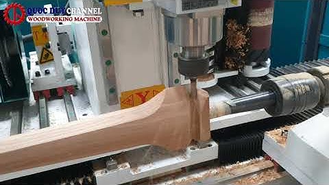 Máy tiện gỗ cnc 4 trục I Máy tiện chạm gỗ đa chức năng SM-TJ-1220 #semac