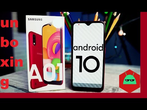 SAMSUNG GALAXY A01Android 10 UNBOXING