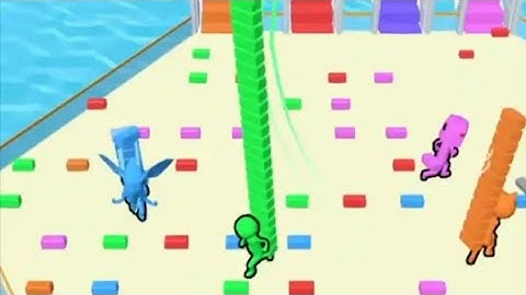 Bridge Race : Full level gameplay (Level 2) HD Walkthrough video