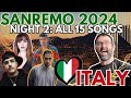 🇮🇹 Sanremo 2024 Night 2: ALL 15 Songs ANALYSIS & REACTION | Italy | Eurovision 2024