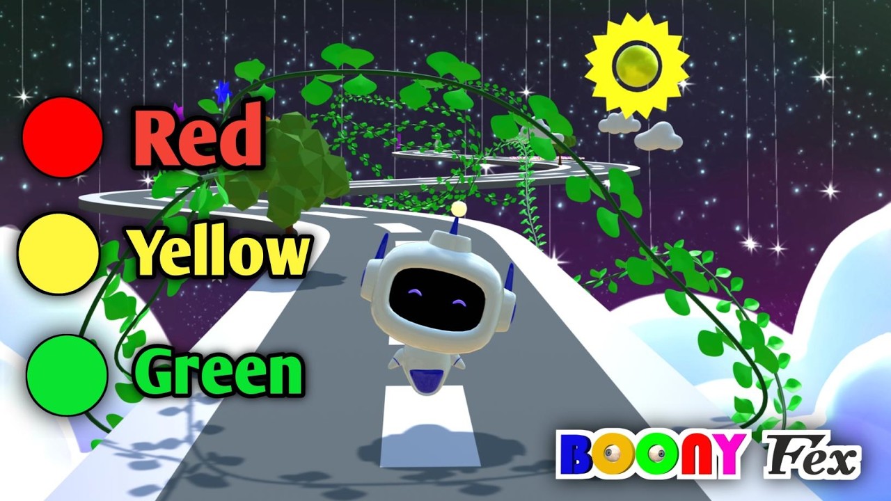 🌈Color Adventure with Boony Robot | ✏️Learn Colors for Kids | Floating Bridge Adventure