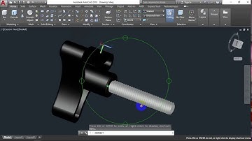 AutoCAD 3D, how to draw wing bolt, triangle handle knob bolt, autocad