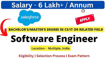 Salesforce Off Campus Drive till Passout 2026 Software Engineer Salary 6 LPA+ #job