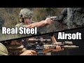 【2020】Mixing training of Airsoft and Real steel shooting