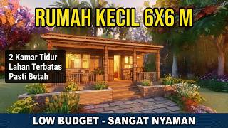 Rumah Kecil Uk 6X6 M, Sangat Sederhana Di Alam Pedesaan Sangat Nyaman, Pasti Betah