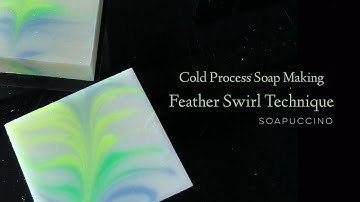 NEW & SIMPLE! Cold Process Soap Feather Swirl Technique
