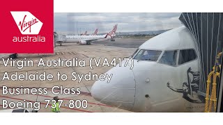 Virgin Australia Business Class (Feb 2022) - Adelaide to Sydney (VA 417) - Boeing 737-800