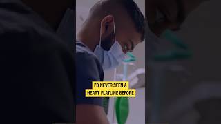 A junior doctor watches a patients heart rate hit zero