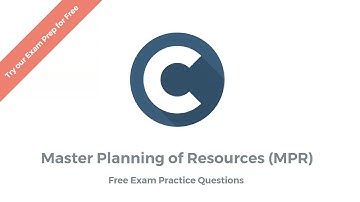 Certico CPIM Exam Prep - Master Planning of Resources (MPR) Practice Exam Questions