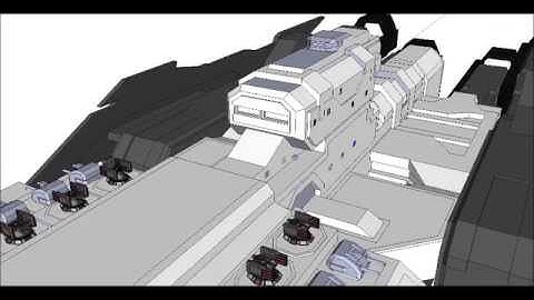 Google Sketchup SpaceShip Modeling TFS - Warrior Class Destroyer