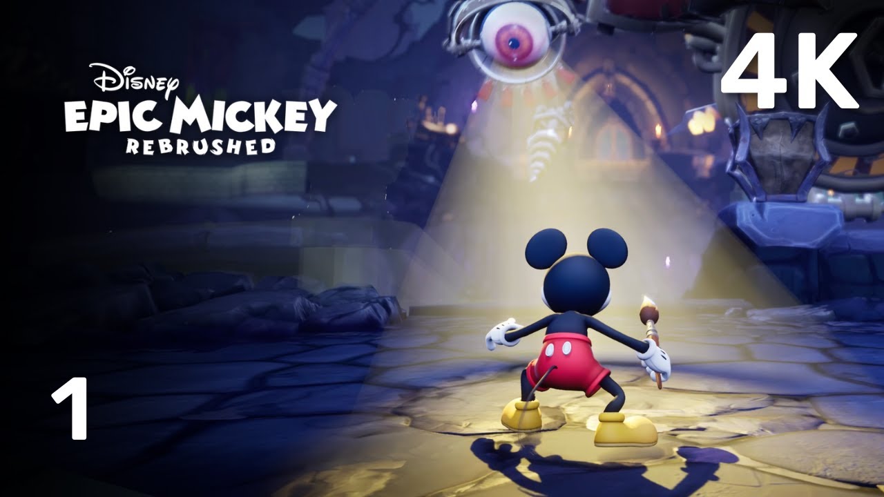 Epic Mickey Rebrushed Paint Path | Full Game Part 1 | 4K No Commentary ...
