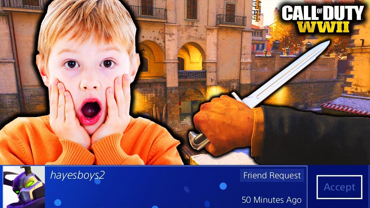 LITTLE KID FREAKED OUT AND CRIED WHEN HE SEEN ME IN HIS LOBBY! (COD WW2 ...