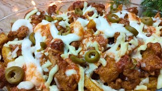 Delicious Loaded fries recipe with Homemade Buffalo Sauce by Splendid Aroma #loadedfries #snacks