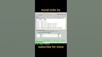 MySQL ORDER BY sorting data #mysql #orderby #shorts