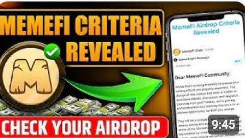 Memefi Airdrop Final Criteria 🪂 | Memefi Airdrop Withdrawal 📌