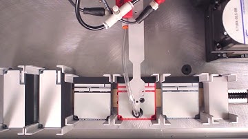 Dot Pin Marking (Dot Peen Marking) on Nameplate Tags with a Shuttlefeed and Pick and Place System