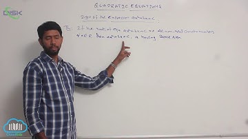 Sign of quadratic expressions - change || Sign of quadratic expressions - change || Disk Telangana