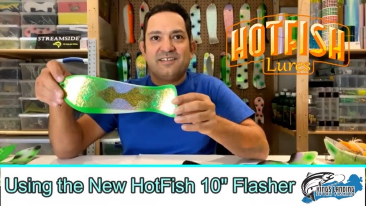 Using the NEW HotFish 10 Flasher - Great Lakes Salmon Fishing