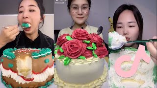 CREAM CAKE MUKBANG pt5 | tiktok compilation | korean food asmr #asmr #eating #tiktok #mukbang