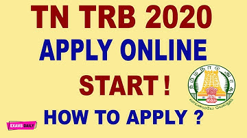 TN TRB 2020 ஆன்லைனில் விண்ணப்பிப்பது எப்படி ? || TN TRB Polytechnic Lecturer Apply Online