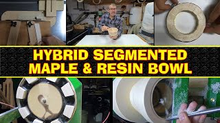 Hybrid Segmented Maple & Resin Bowl