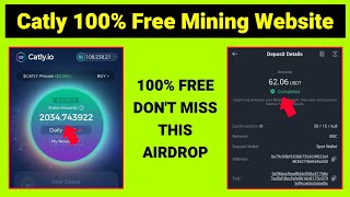 Catly Live Payment Proof || Earn $10 Daily Without Investment || New Free Mining App 2023