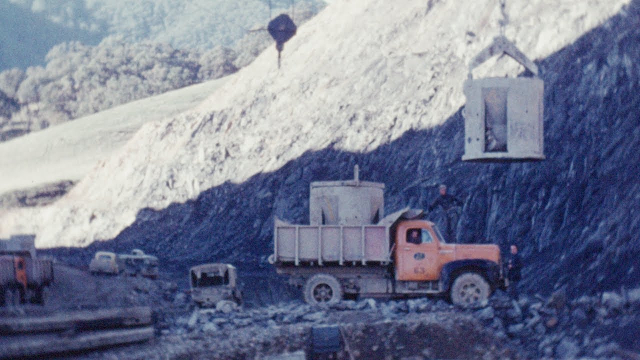 Ray Penington Home Movie: Construction at Eildon Dam (c. 1955)