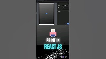 🖨 How to Print Current Page | React Js 🔥 #shorts #reactjs #ytshorts #reactjs #javascript #coding