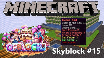 How to get started with fishing in Skyblock - Minecraft Skyblock #15 [OPBlocks]
