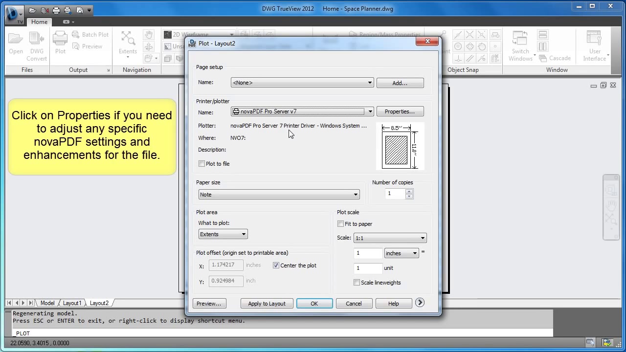 Convert DWG to PDF using Autocad TrueView