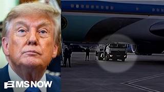 Trump secretly transported via catering truck from AF1 to military jet amid Iran threat