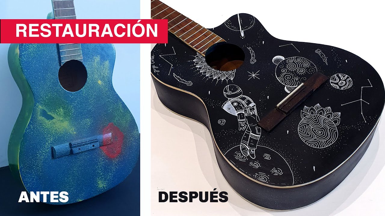 Cómo pintar/ restaurar una guitarra criolla vieja. - YouTube