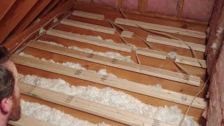 Adding Attic Floor Over Electrical Wire the Easy Way