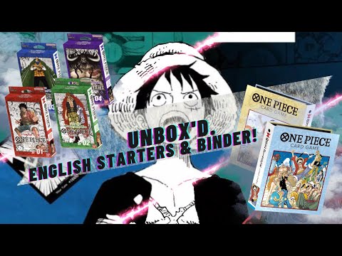 ENGLISH ONE PIECE CARD GAME STARTER DECKS 1 - 4 and ONE PIECE CARD GAME  BINDER (UNBOX'D) - YouTube